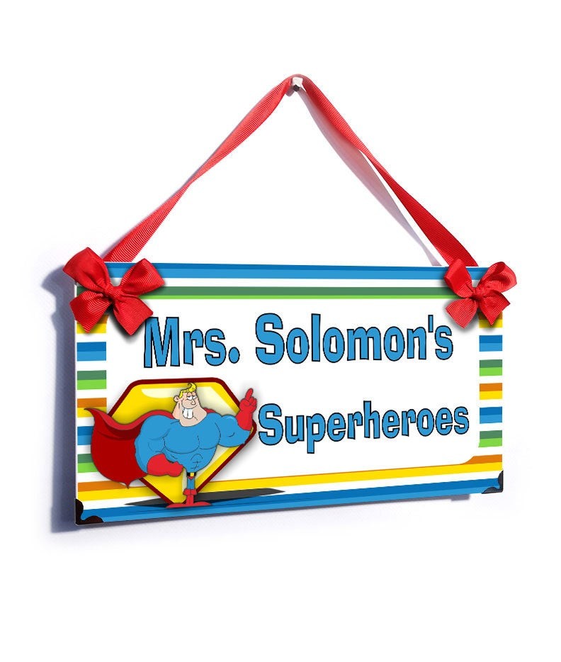 Customized Teacher Room Superheroes Decor