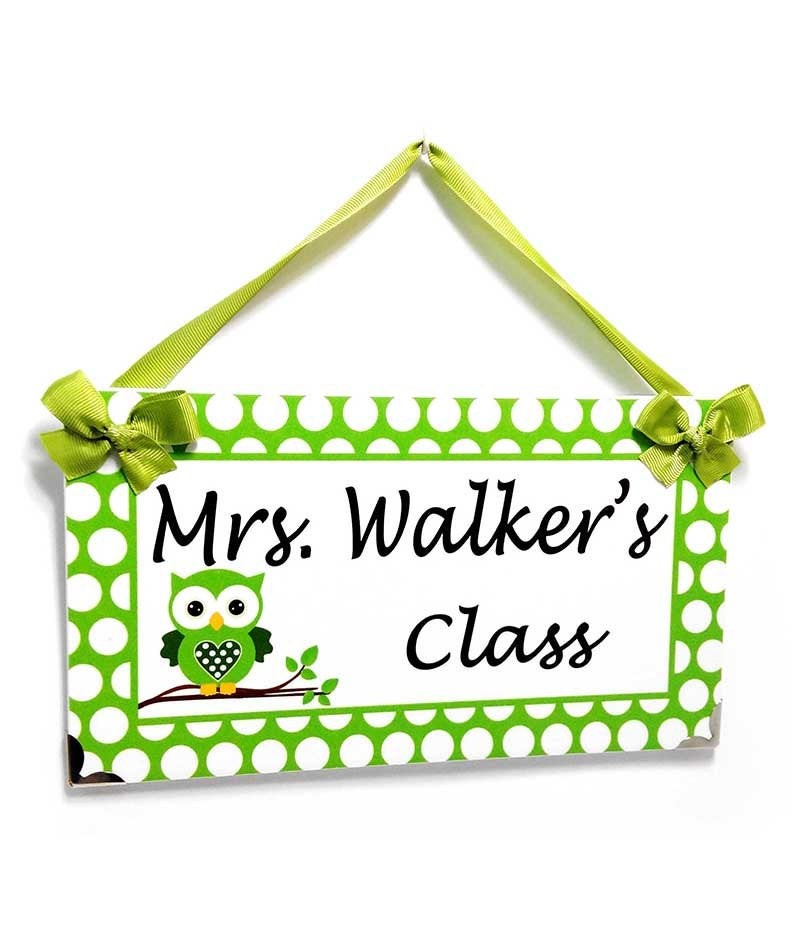 Personalizable Cute Teacher Gift Idea Classroom Name Door Sign