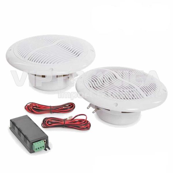 2 Colunas De Tecto 6.5" C/ Amplificador S/ Fios Áudio	