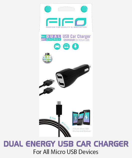 Carregador Duplo para Micro USB com 3,1 A