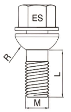 Pernos Anti-Roubo Excêntricos Boleados