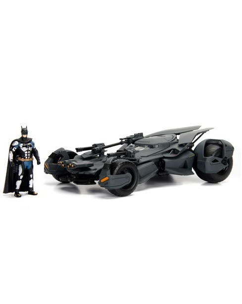 Set Figura e carro metal - Batman + Batmobile  Justice League 1:24