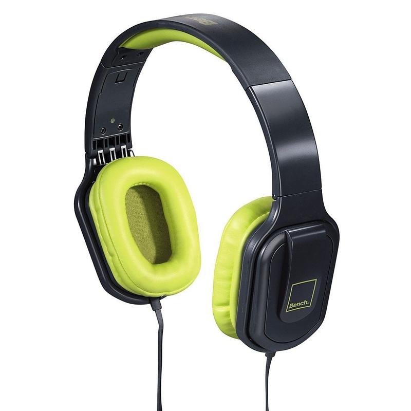 Bench Beat On-Ear Foldable Headphones With In-Line Mic - Yellow | Headset | Novo
