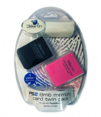 8MB Memory Card Twin Pack 3rd Earth | PS2 | Novo