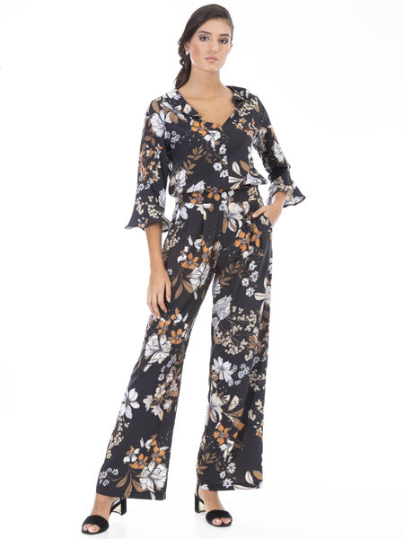 Calça fluída com estampado