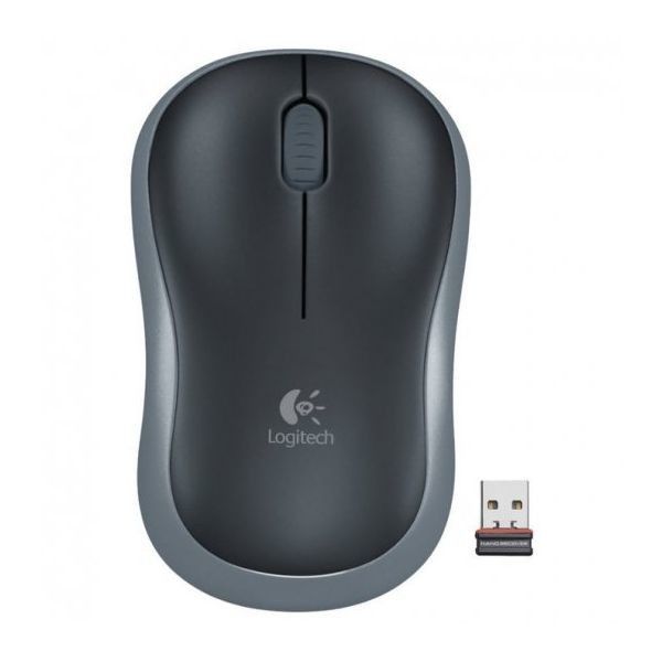 Logitech - Mouse Wireless M185 Preto / Cinza